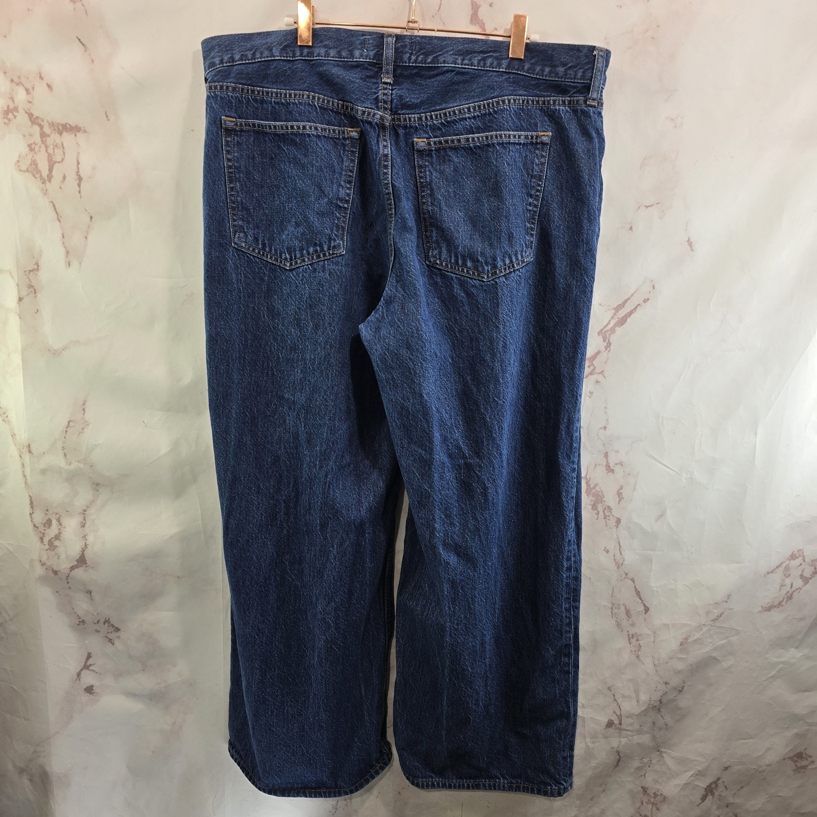 Abercrombie & Fitch Jeans Womens 32 X 29 Short Wide Leg Crop Dark Wash Baggy